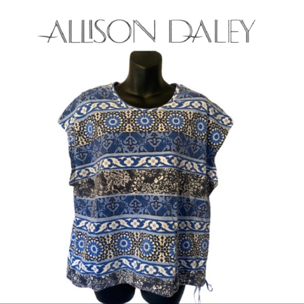 ALLISON DALEY BLUE SLEEVELESS TOP SIZE PL